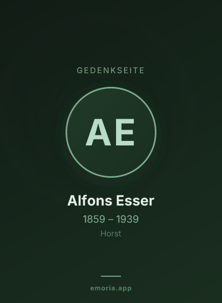Gedenkportrait von Alfons Esser