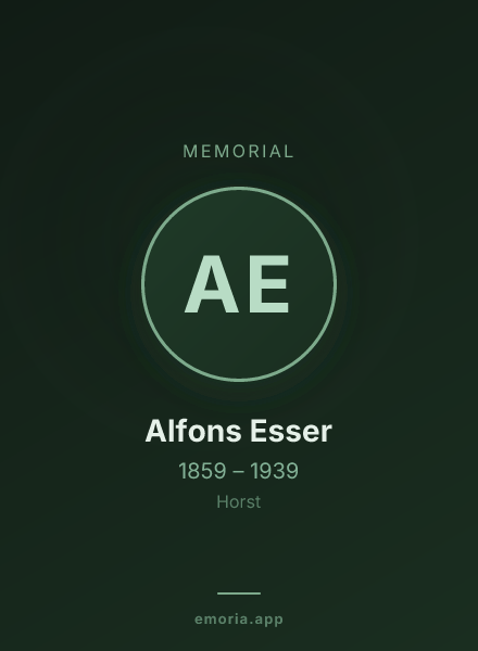 Memorial portrait of Alfons Esser