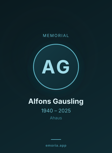 Memorial portrait of Alfons Gausling
