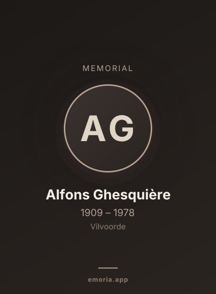 Memorial portrait of Alfons Ghesquière