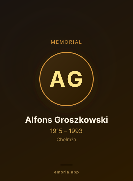 Memorial portrait of Alfons Groszkowski