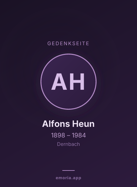 Gedenkportrait von Alfons Heun
