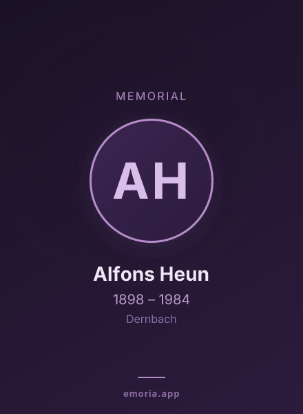 Memorial portrait of Alfons Heun