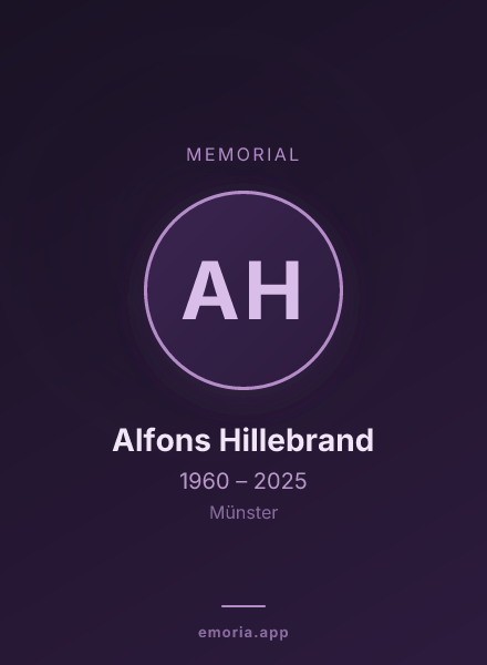 Memorial portrait of Alfons Hillebrand
