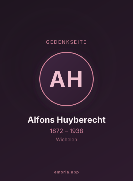 Gedenkportrait von Alfons Huyberecht