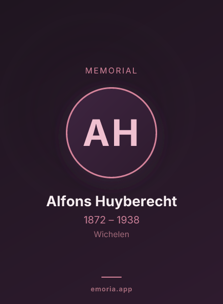 Memorial portrait of Alfons Huyberecht
