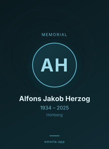 Memorial portrait of Alfons Jakob Herzog