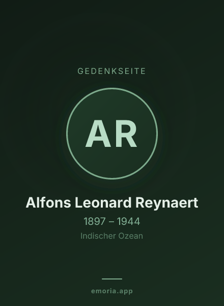 Gedenkportrait von Alfons Leonard Reynaert