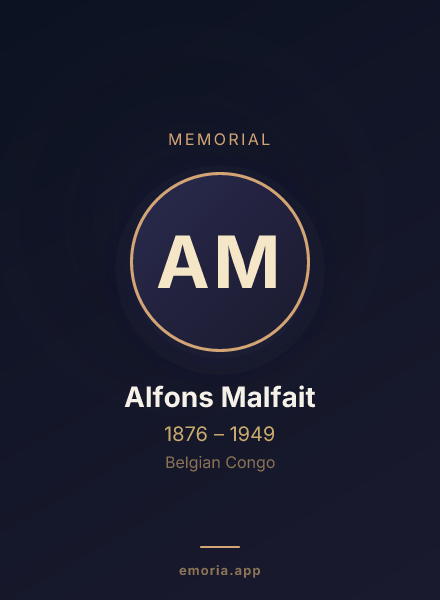 Memorial portrait of Alfons Malfait