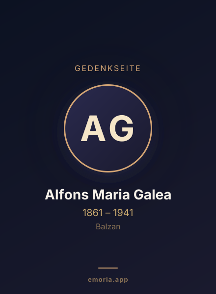 Gedenkportrait von Alfons Maria Galea