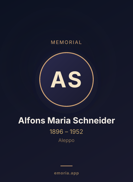 Memorial portrait of Alfons Maria Schneider