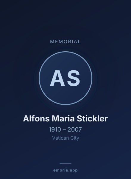 Memorial portrait of Alfons Maria Stickler