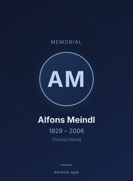 Memorial portrait of Alfons Meindl