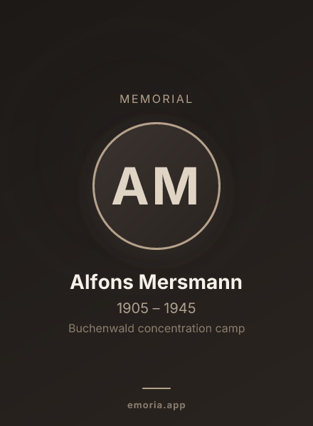 Memorial portrait of Alfons Mersmann