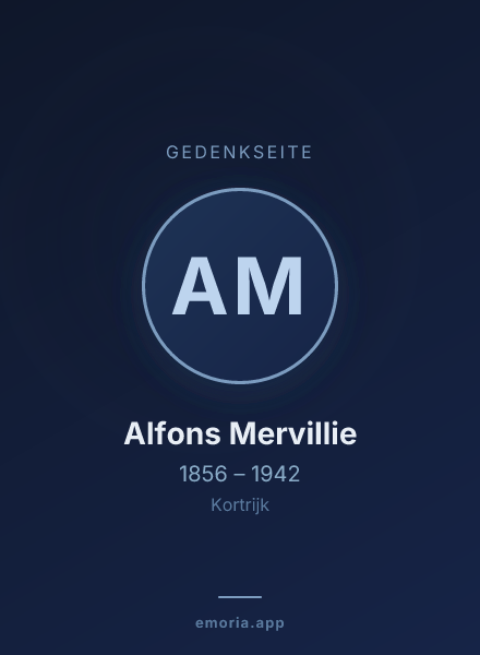 Gedenkportrait von Alfons Mervillie