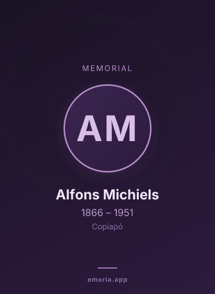 Memorial portrait of Alfons Michiels