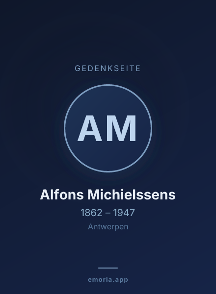 Gedenkportrait von Alfons Michielssens