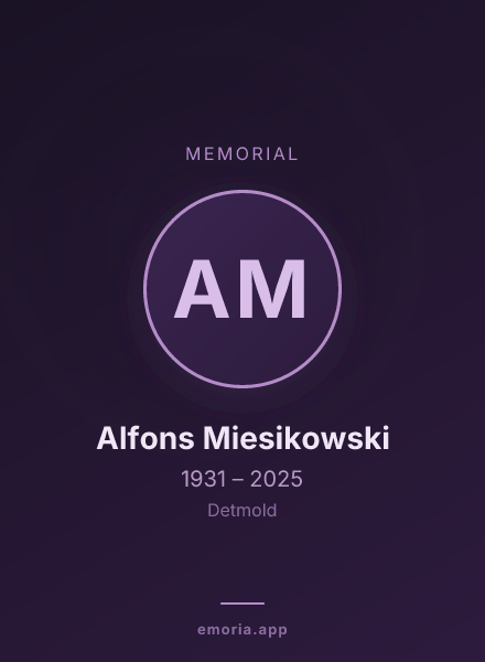 Memorial portrait of Alfons Miesikowski