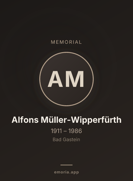 Memorial portrait of Alfons Müller-Wipperfürth