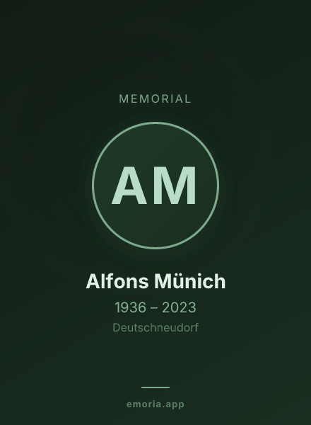 Memorial portrait of Alfons Münich