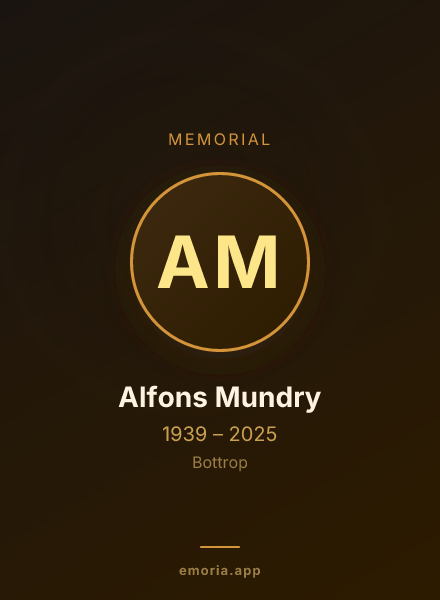 Memorial portrait of Alfons Mundry