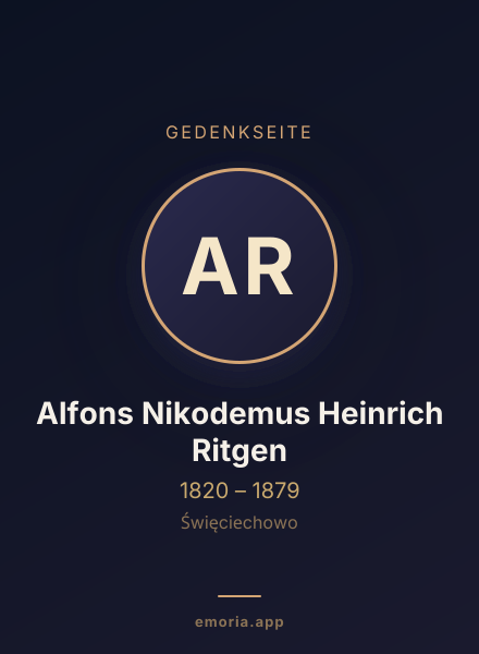 Gedenkportrait von Alfons Nikodemus Heinrich Ritgen