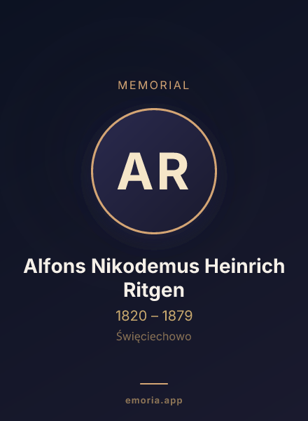 Memorial portrait of Alfons Nikodemus Heinrich Ritgen