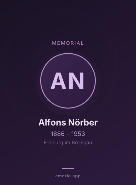 Memorial portrait of Alfons Nörber