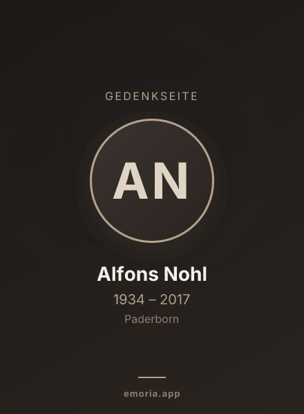 Gedenkportrait von Alfons Nohl