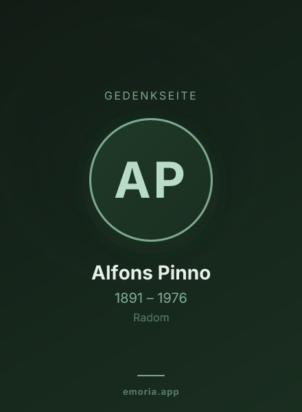 Gedenkportrait von Alfons Pinno