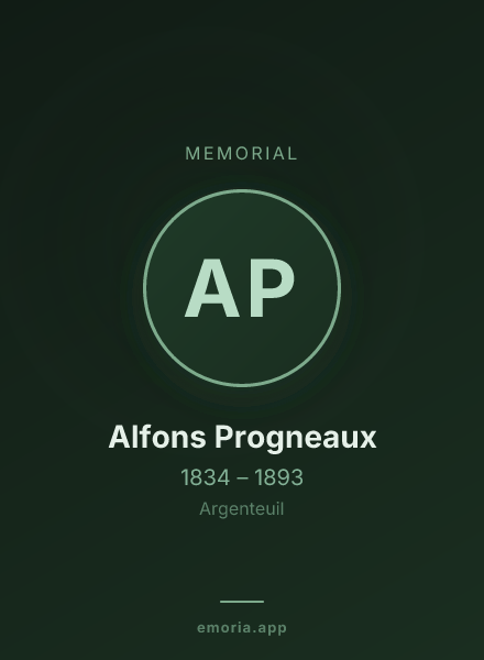 Memorial portrait of Alfons Progneaux