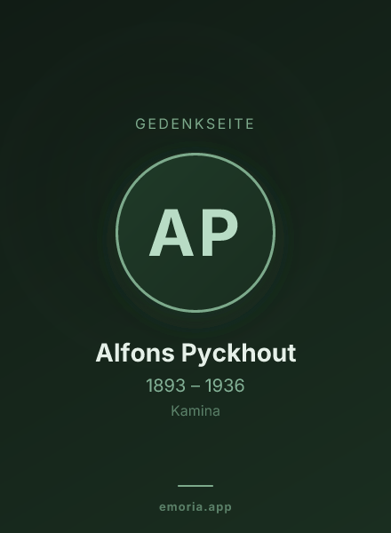 Gedenkportrait von Alfons Pyckhout