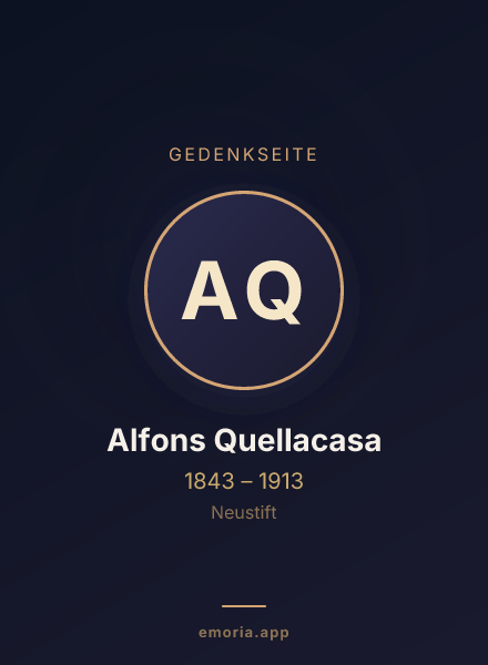 Gedenkportrait von Alfons Quellacasa
