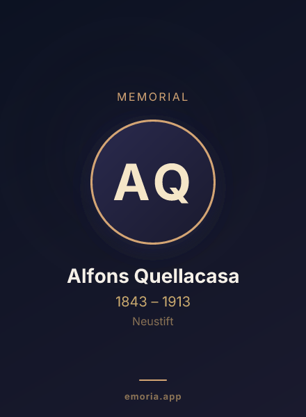 Memorial portrait of Alfons Quellacasa