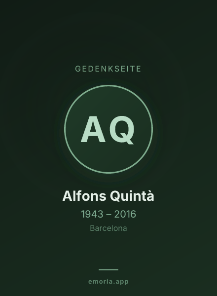 Gedenkportrait von Alfons Quintà