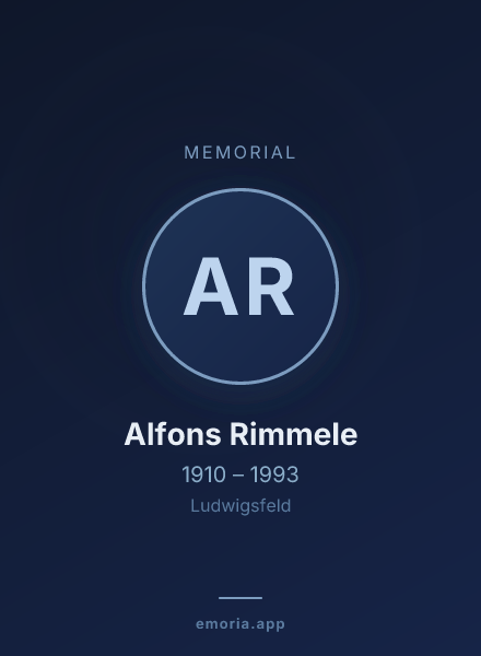Memorial portrait of Alfons Rimmele