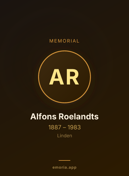 Memorial portrait of Alfons Roelandts