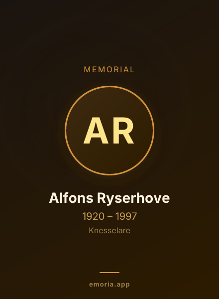 Memorial portrait of Alfons Ryserhove