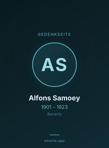 Gedenkportrait von Alfons Samoey