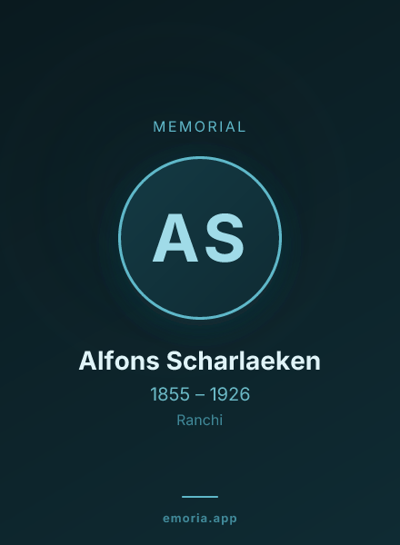 Memorial portrait of Alfons Scharlaeken