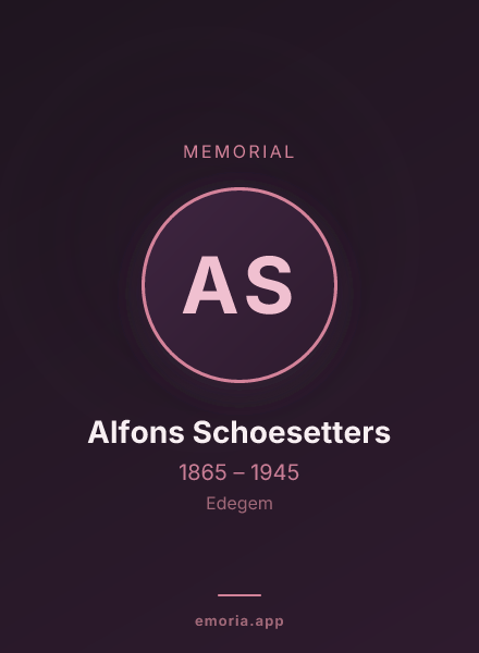 Memorial portrait of Alfons Schoesetters