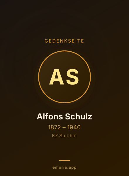 Gedenkportrait von Alfons Schulz