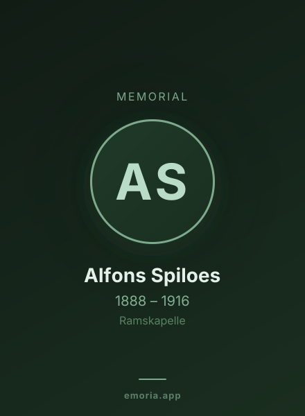 Memorial portrait of Alfons Spiloes
