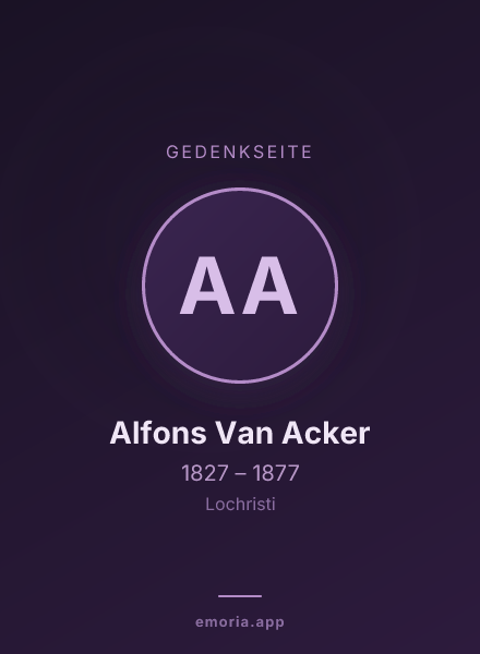 Gedenkportrait von Alfons Van Acker