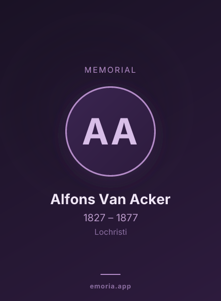 Memorial portrait of Alfons Van Acker
