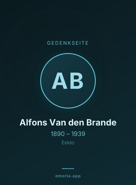 Gedenkportrait von Alfons Van den Brande