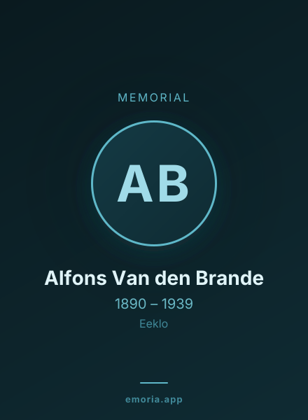 Memorial portrait of Alfons Van den Brande