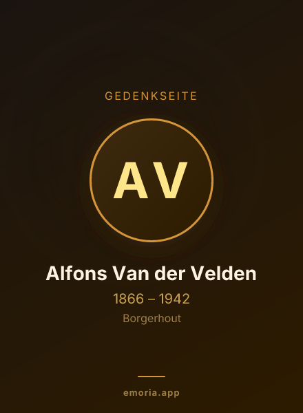 Gedenkportrait von Alfons Van der Velden