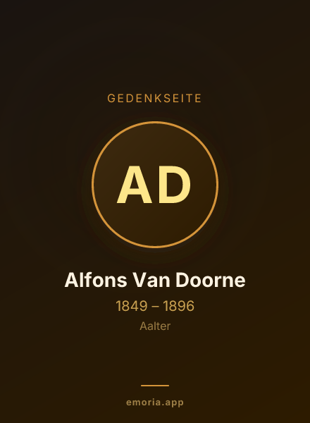 Gedenkportrait von Alfons Van Doorne