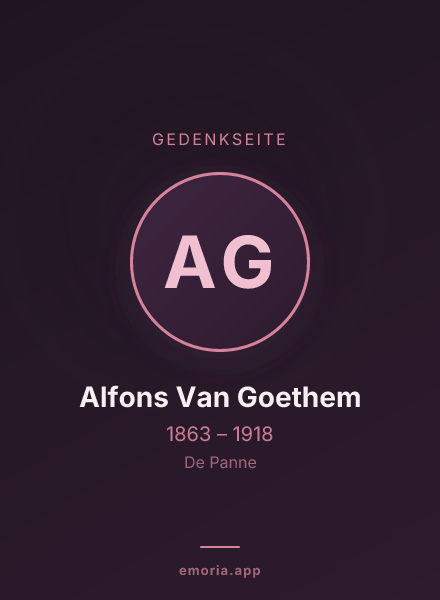 Gedenkportrait von Alfons Van Goethem